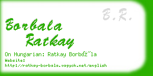 borbala ratkay business card